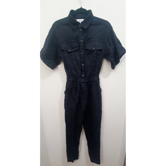 FRAME linen blend jumpsuit Size XS - Picture 2 of 15